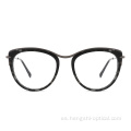 Gafas de marco de ojo de gato de acetato de acetato de acetato de alta calidad gafas ópticas